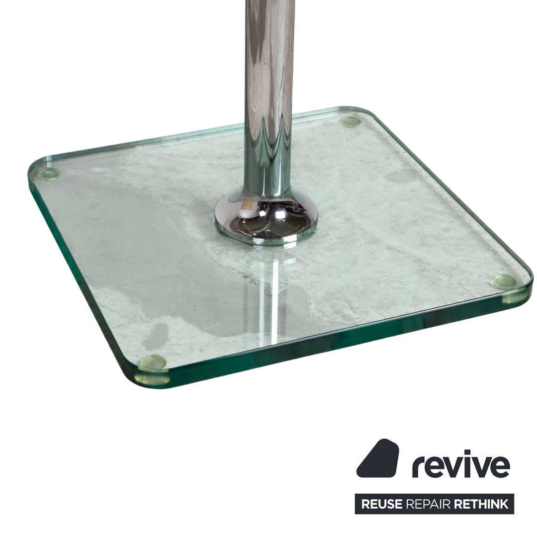 Draenert Glas Couchtisch Chrom 60 x 60 cm