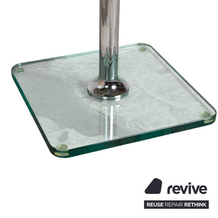 Draenert Glas Couchtisch Chrom 60 x 60 cm