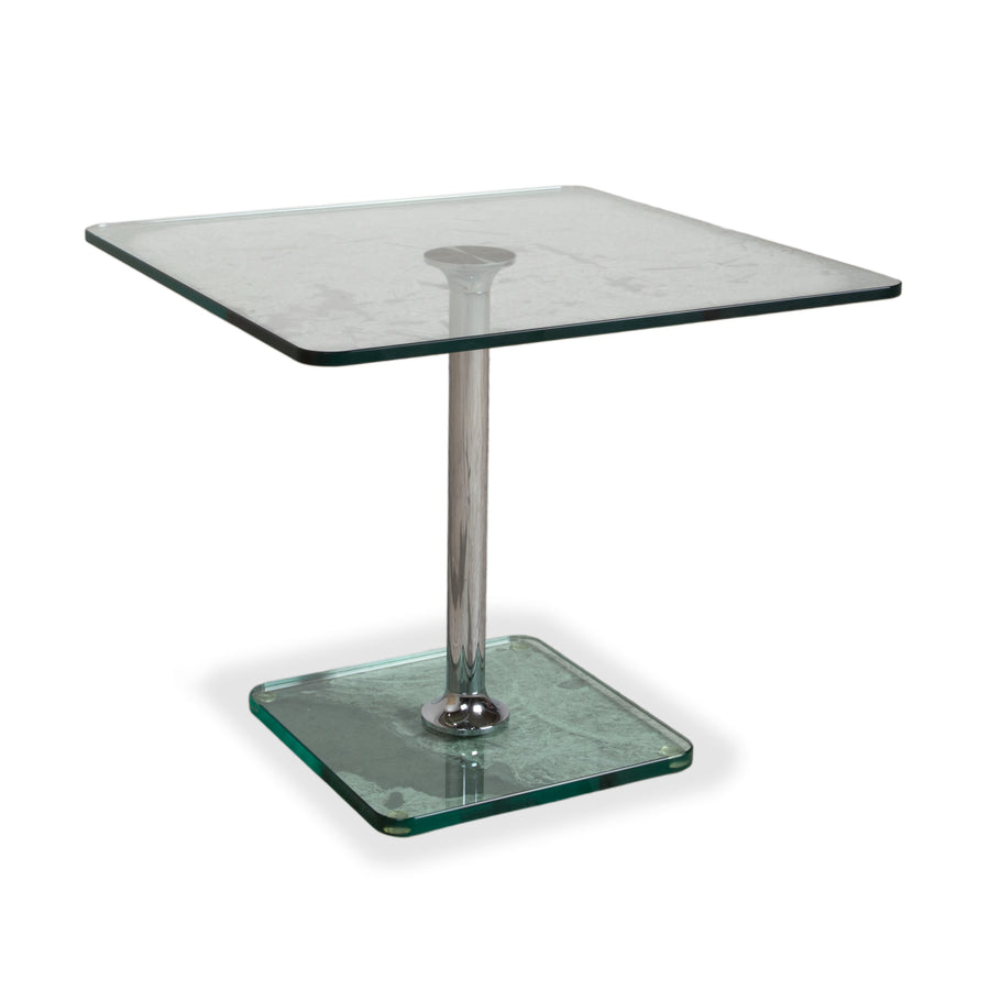 Draenert Glas Couchtisch Chrom 60 x 60 cm