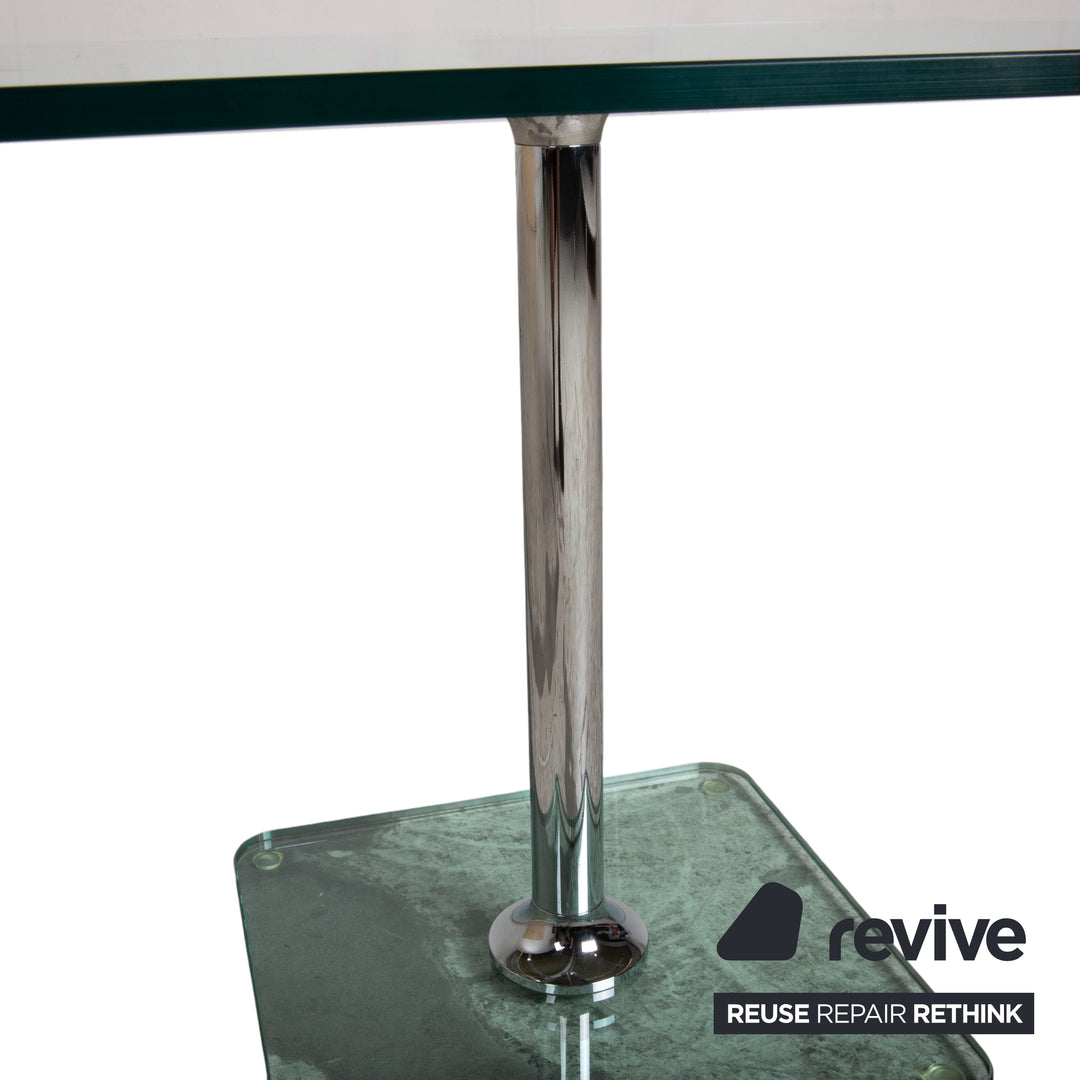 Draenert Glas Couchtisch Chrom 60 x 60 cm