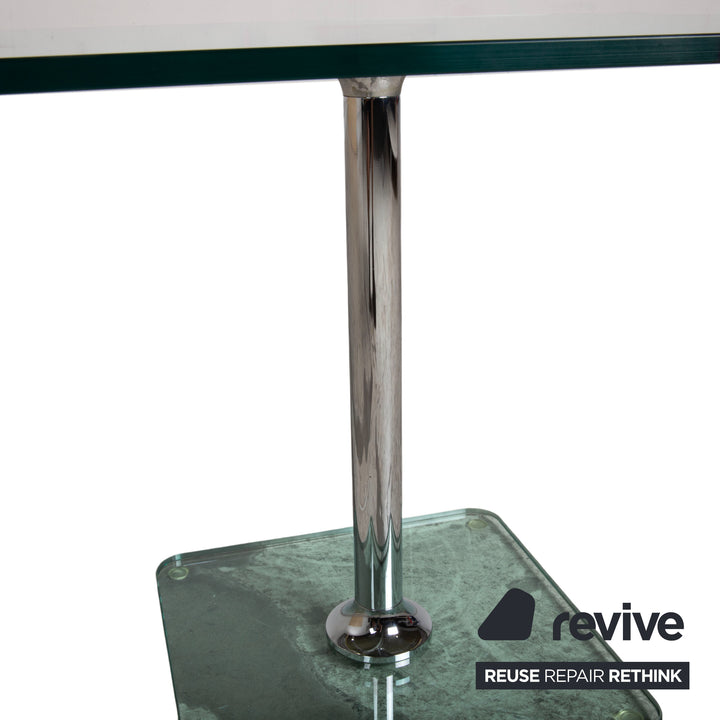 Draenert Glas Couchtisch Chrom 60 x 60 cm