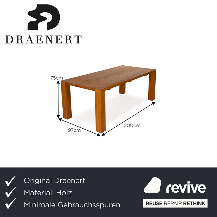 Draenert Holz Esstisch Braun 200 x 97 x 75 cm
