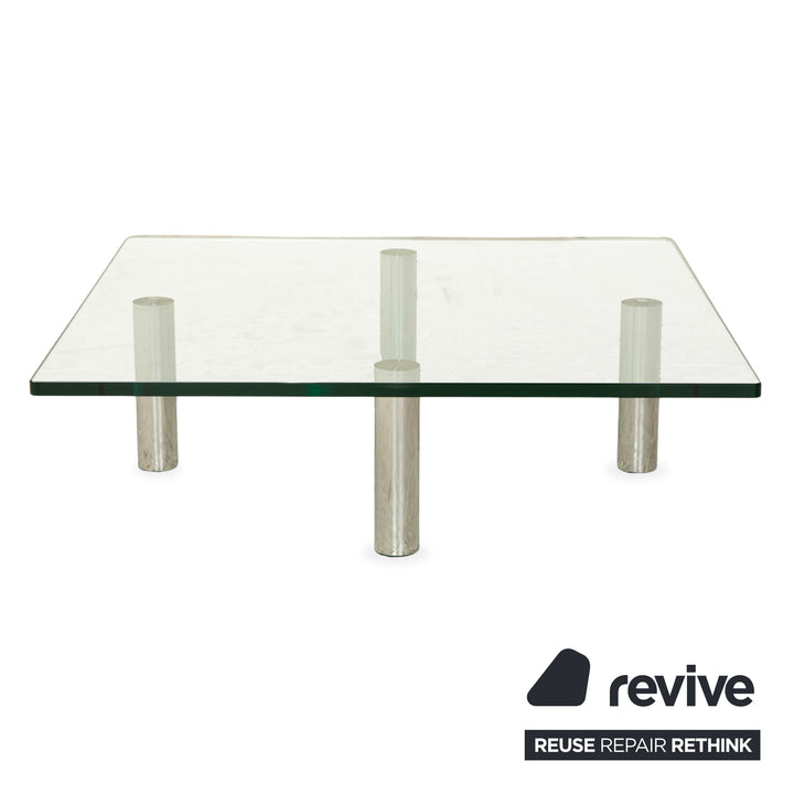 Table basse Draenert Imperial en verre argenté