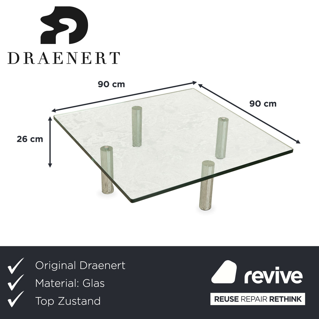 Draenert Imperial Glas Couchtisch Silber