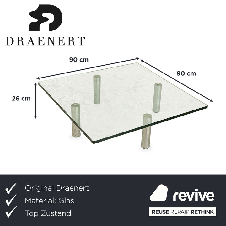 Draenert Imperial Glas Couchtisch Silber