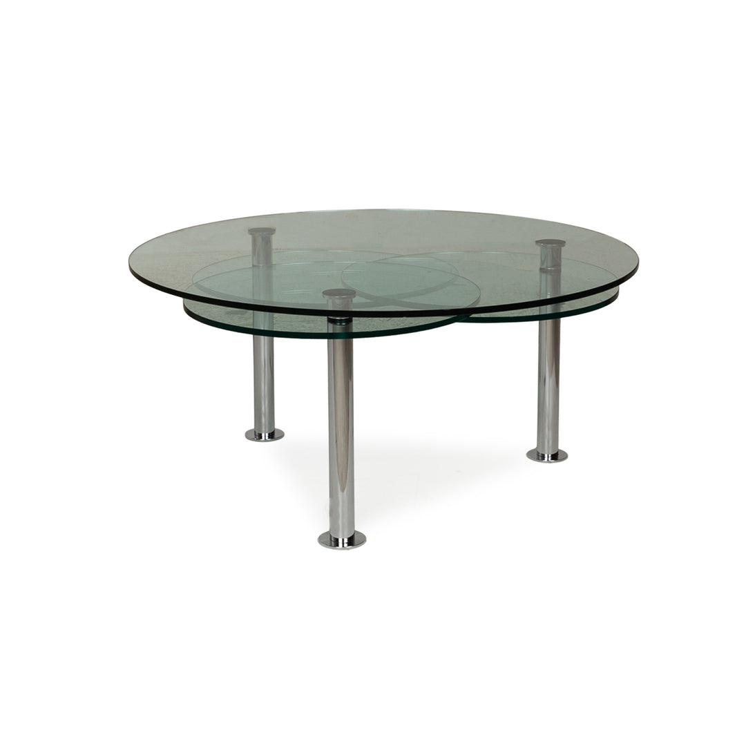 Draenert Intermezzo glass coffee table grey manual function 100/130 x 100/130 x 45 cm