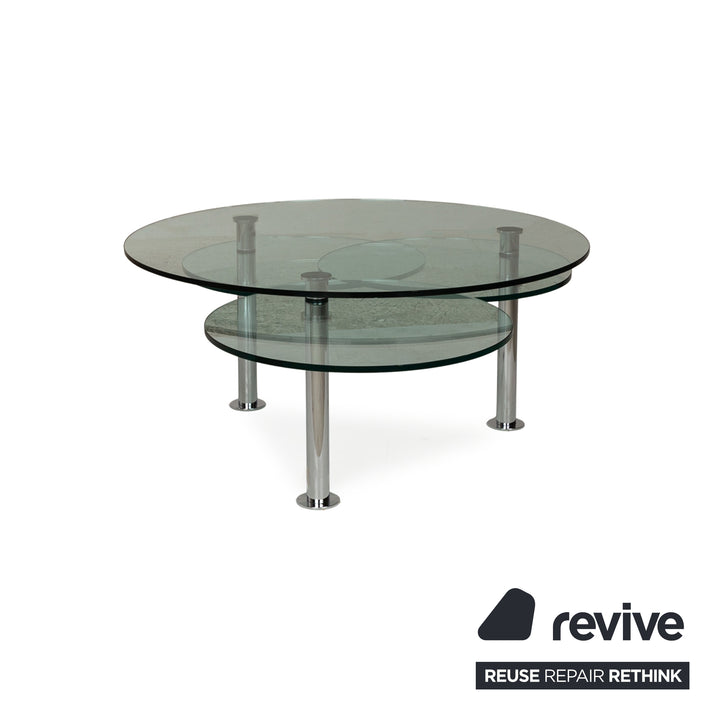 Draenert Intermezzo glass coffee table grey manual function 100/130 x 100/130 x 45 cm