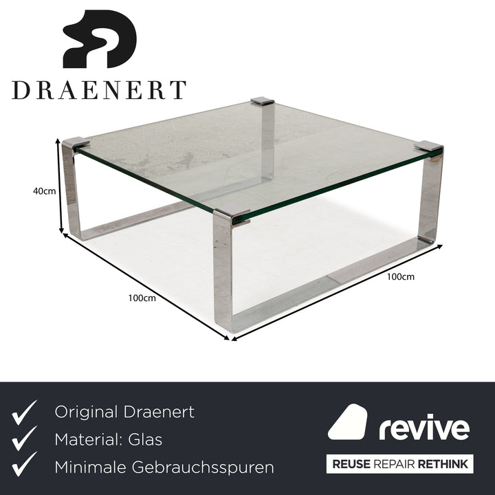Draenert Classic 1022 Glass Coffee Table Silver