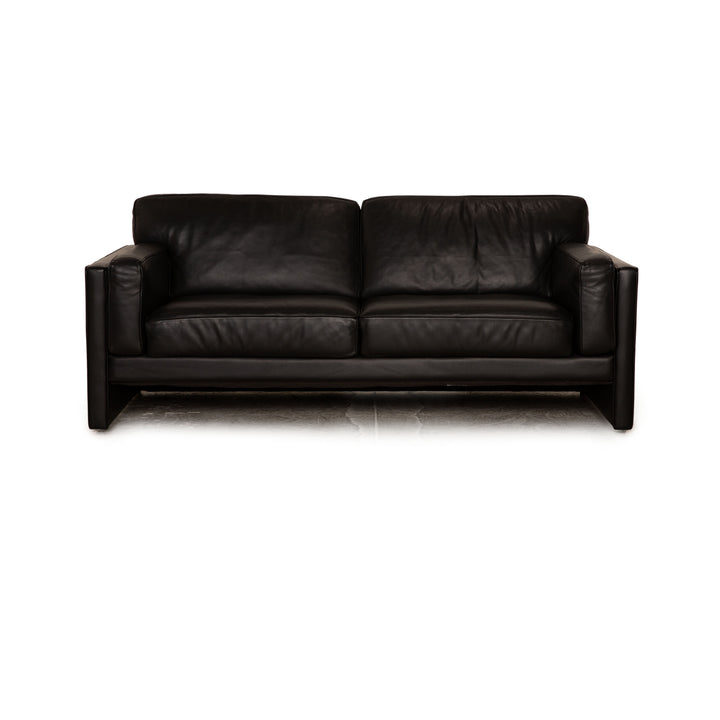 Draenert Orion 1 Leder Zweisitzer Schwarz Sofa Couch