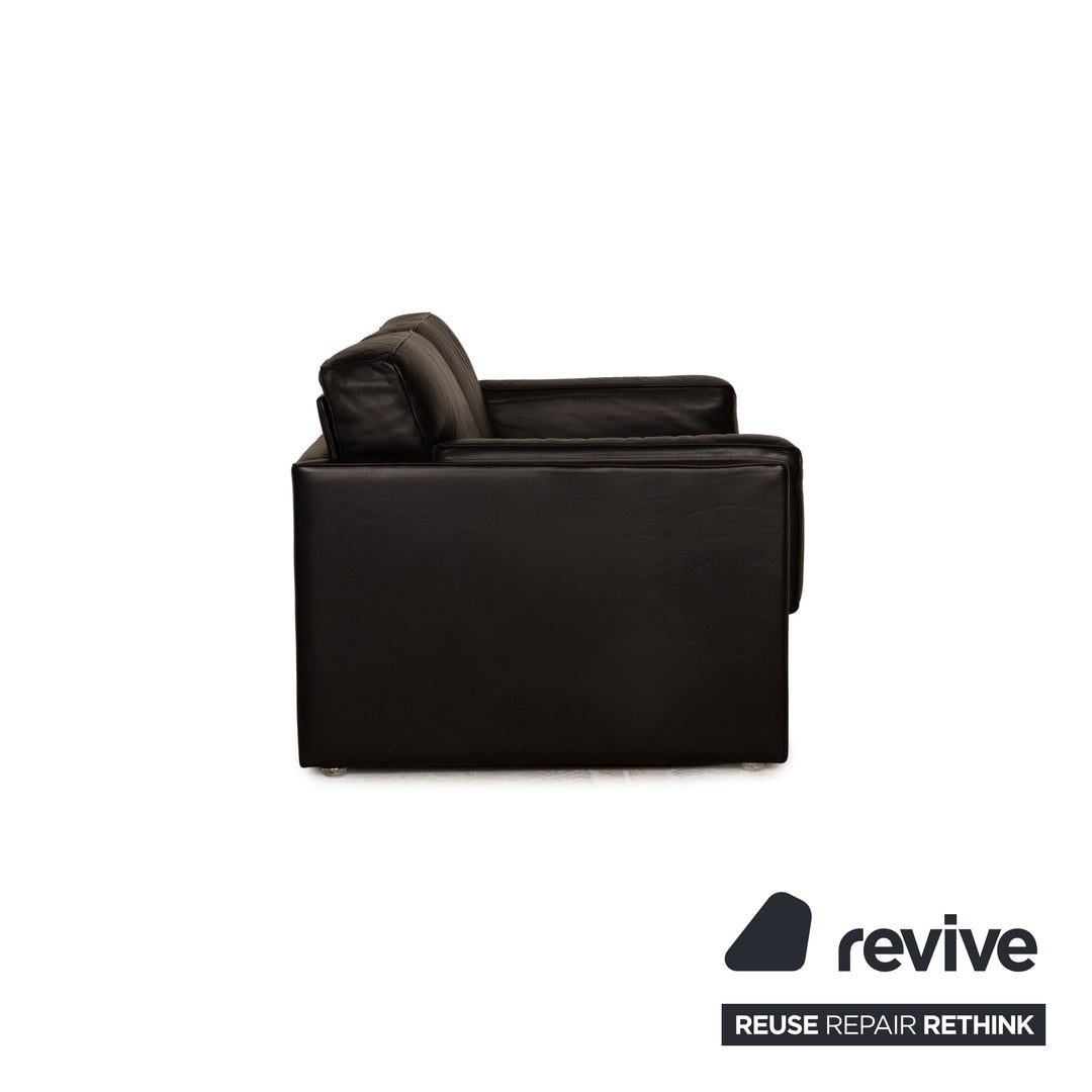 Draenert Orion 1 Leder Zweisitzer Schwarz Sofa Couch