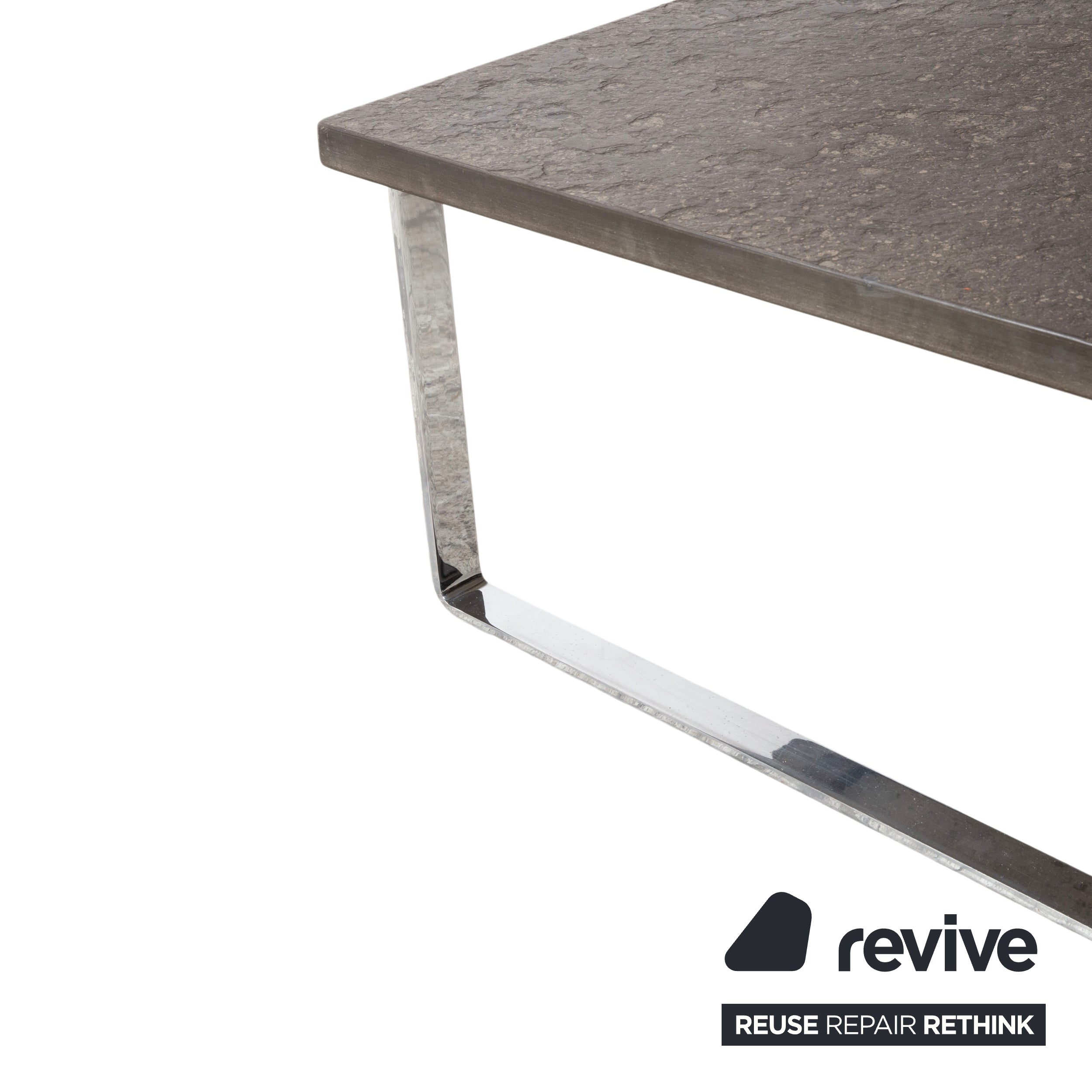 Draenert Primus Stone Coffee Table Chrome