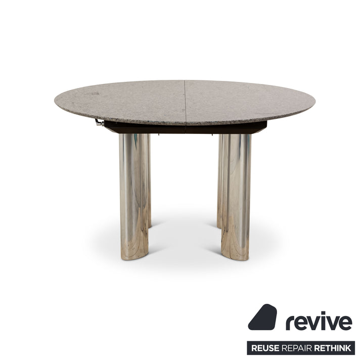 Table à manger en pierre Draenert grise extensible 124/183 x 73 x 124