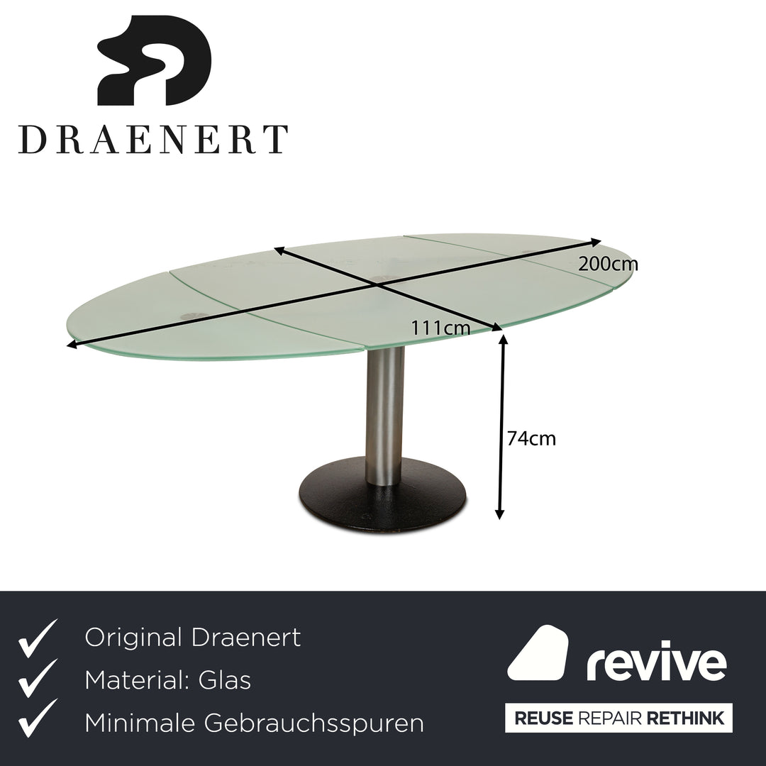 Draenert Titan Glass Dining Table Silver Dining Room