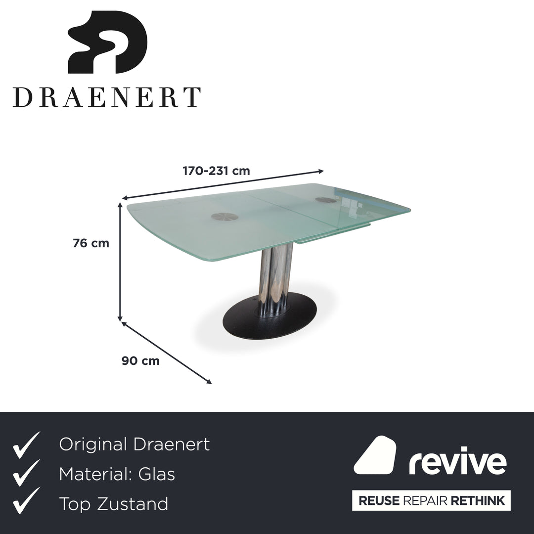 Draenert Titan III Glas Esstisch Ausziehfunktion Esszimmer