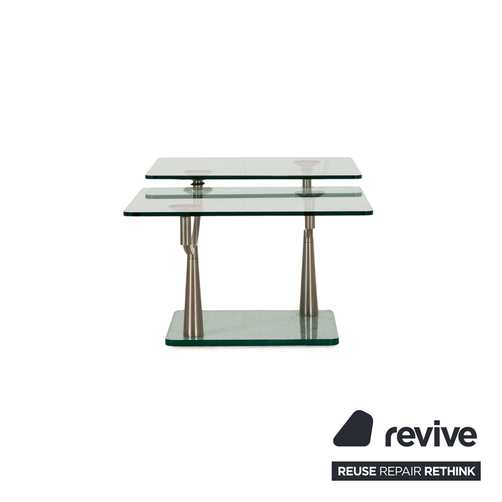 Draenert Waage Glas Couchtisch Silber Funktion