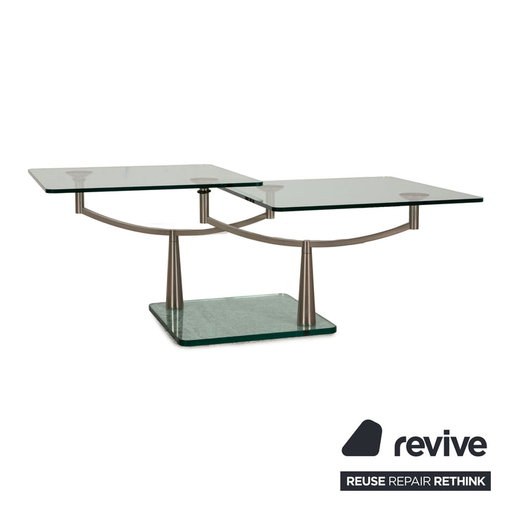 Draenert Waage Glas Couchtisch Silber Funktion