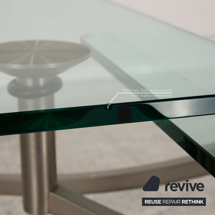 Draenert Waage Glas Couchtisch Silber Funktion