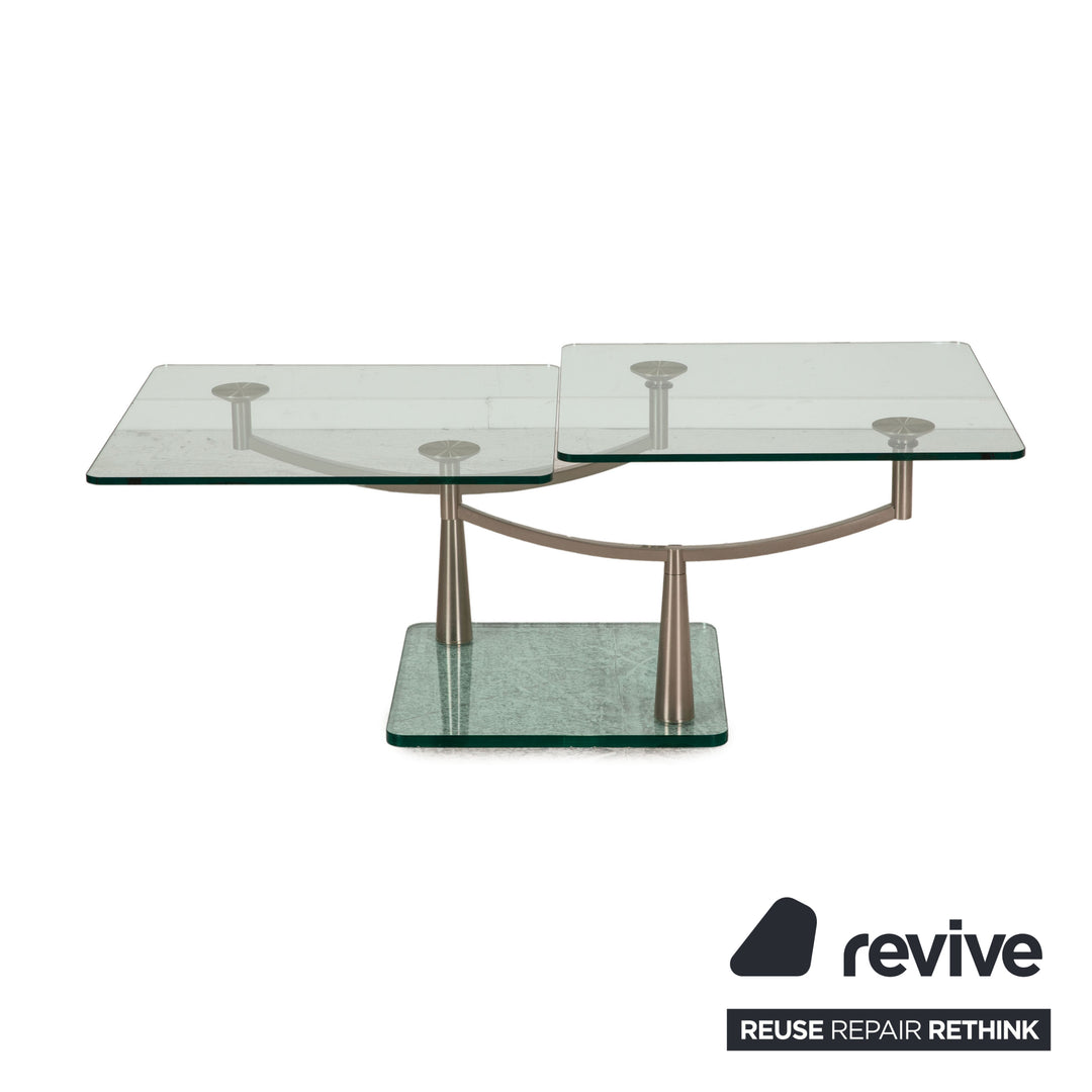 Draenert Waage Glas Couchtisch Silber Funktion