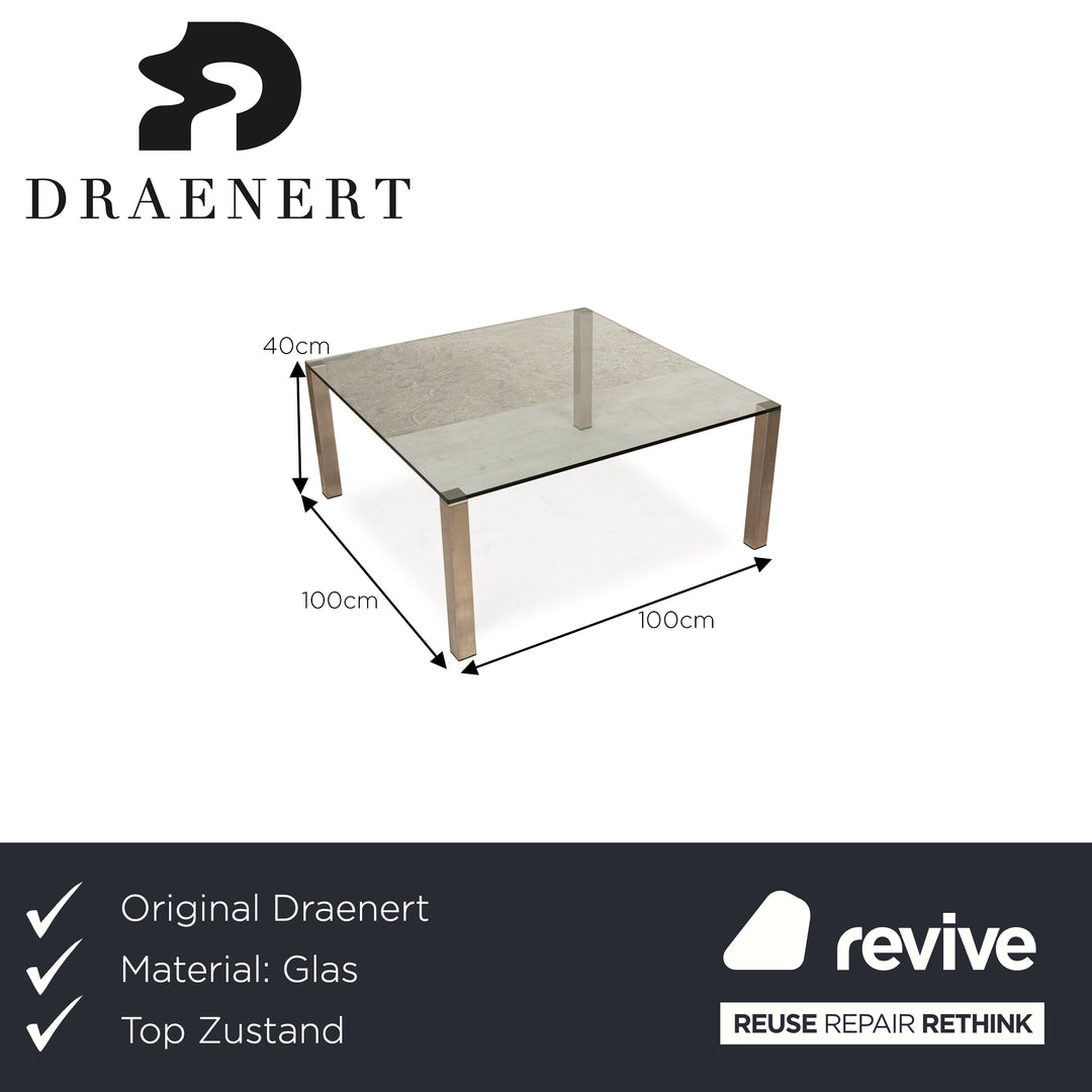 Draenert Why not 1212 Glas Couchtisch Silber