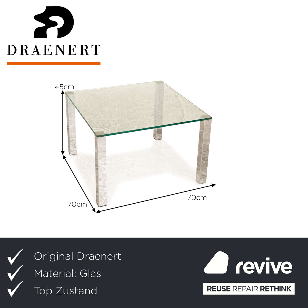 Draenert Why Not 1212 Glass Coffee Table Silver