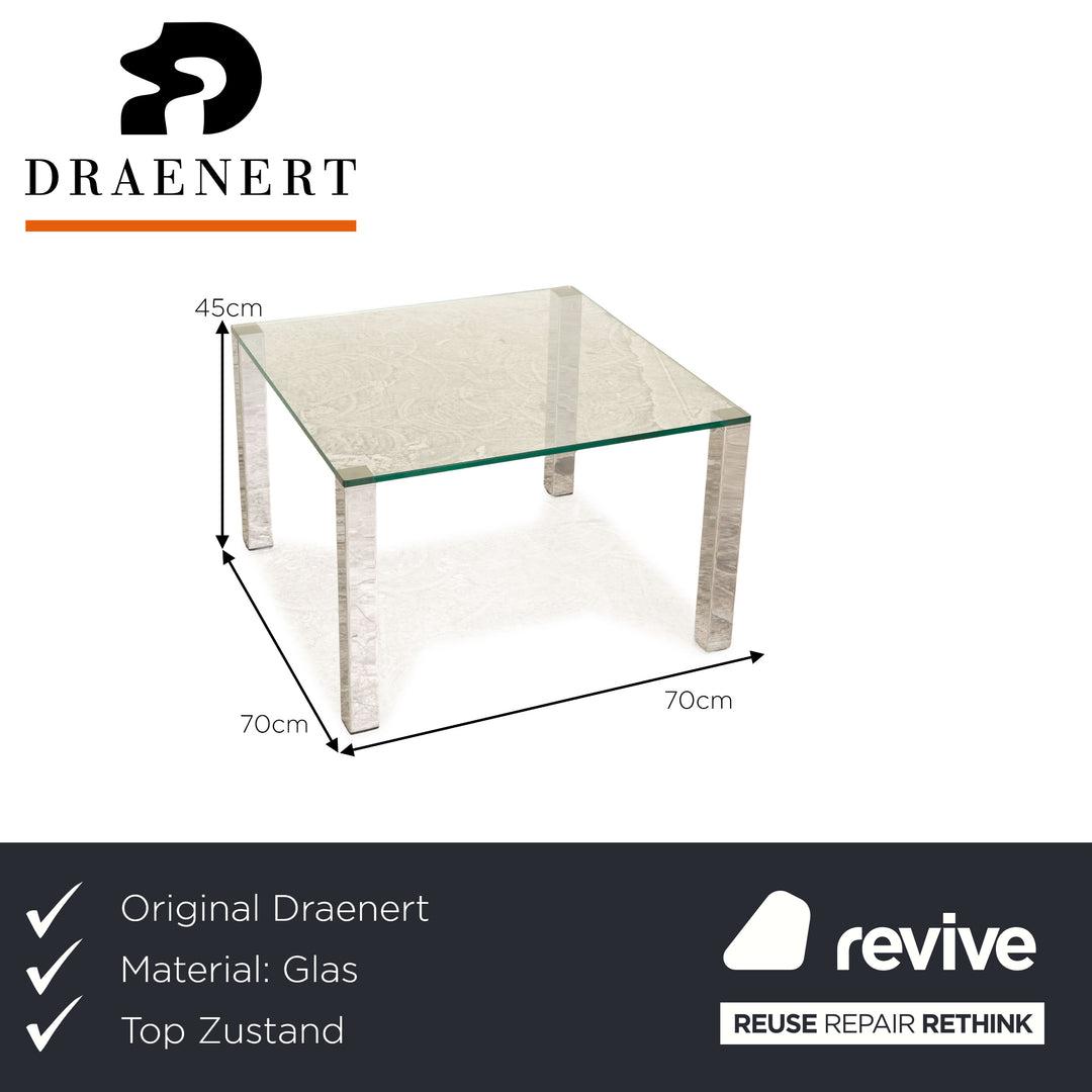 Draenert Why Not 1212 Glas Couchtisch Silber