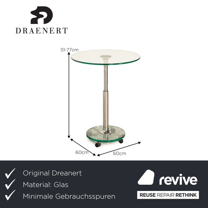 Draenert Lift Coffee Table Glass Silver Function