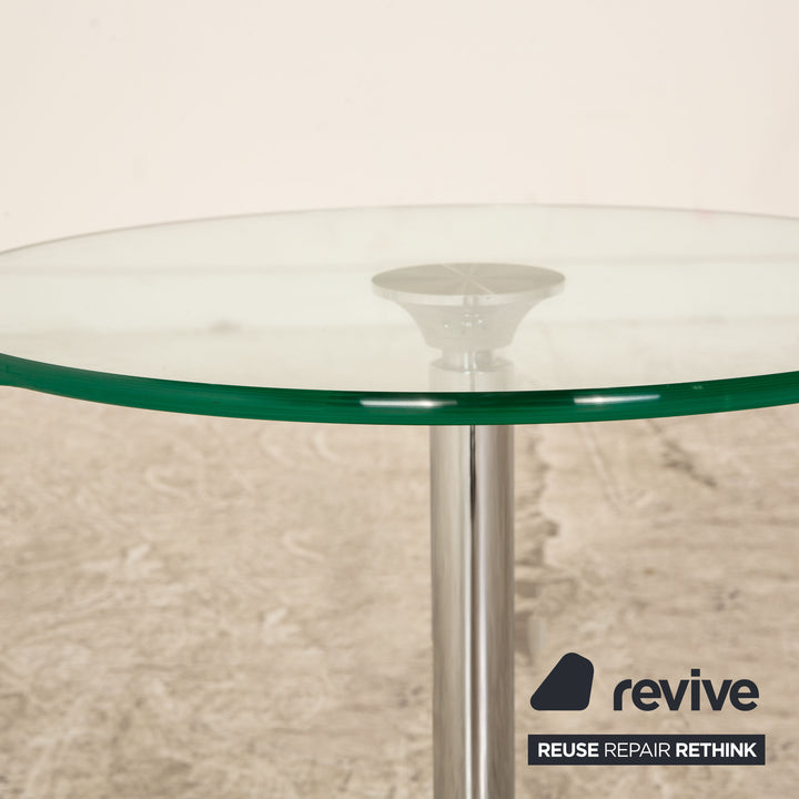 Draenert Lift Glas Tisch Garnitur Silber Couchtisch Funktion