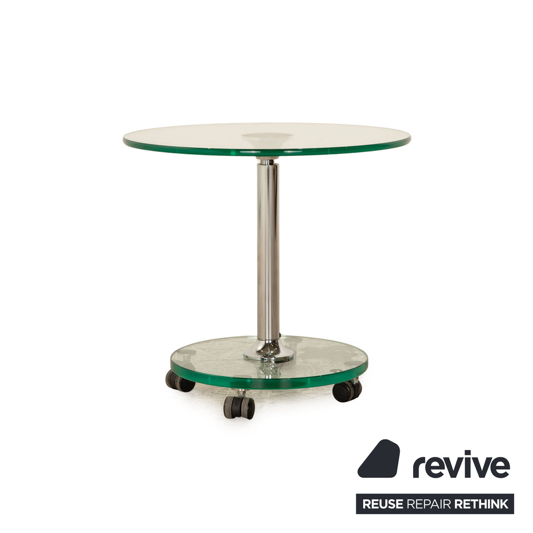 Draenert Lift Glas Tisch Garnitur Silber Couchtisch Funktion