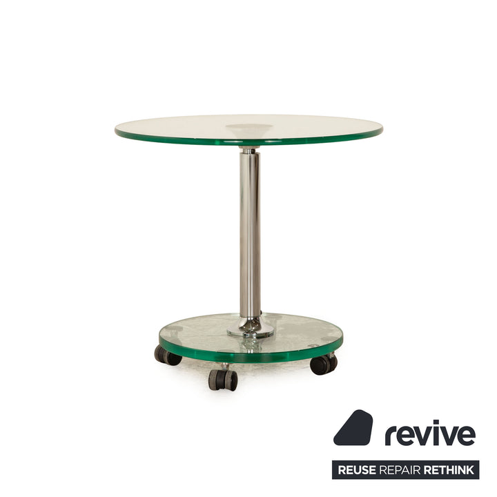 Draenert Lift Glas Tisch Garnitur Silber Couchtisch Funktion