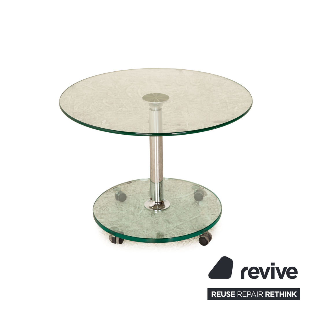 Draenert Lift Glas Tisch Garnitur Silber Couchtisch Funktion