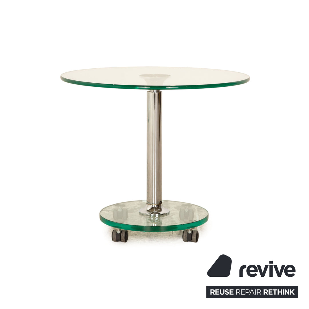 Draenert Lift Glas Tisch Garnitur Silber Couchtisch Funktion