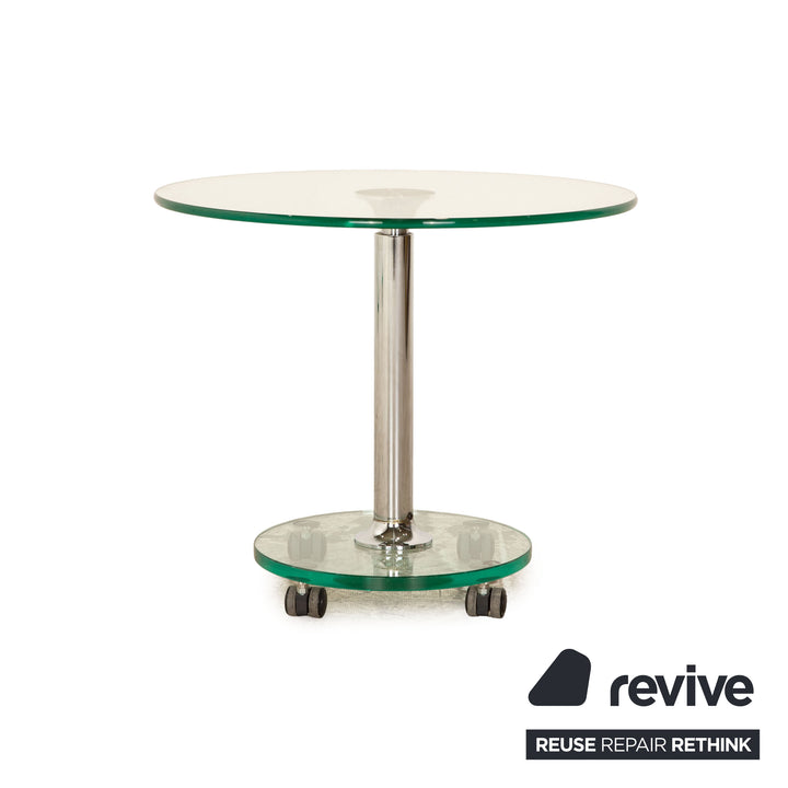 Draenert Lift Glas Tisch Garnitur Silber Couchtisch Funktion