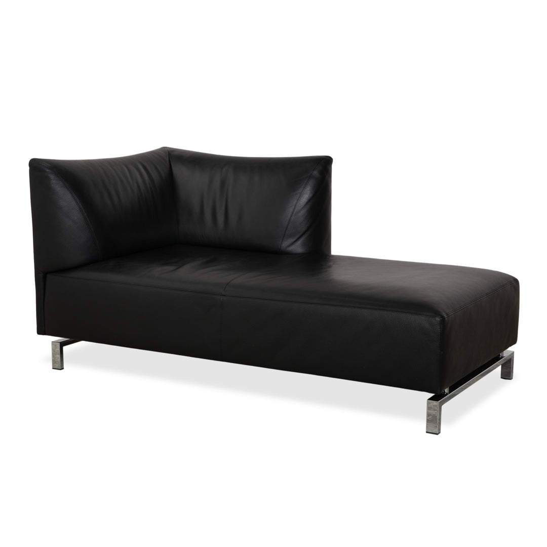 Fauteuil suspendu Cube en cuir noir à trois points