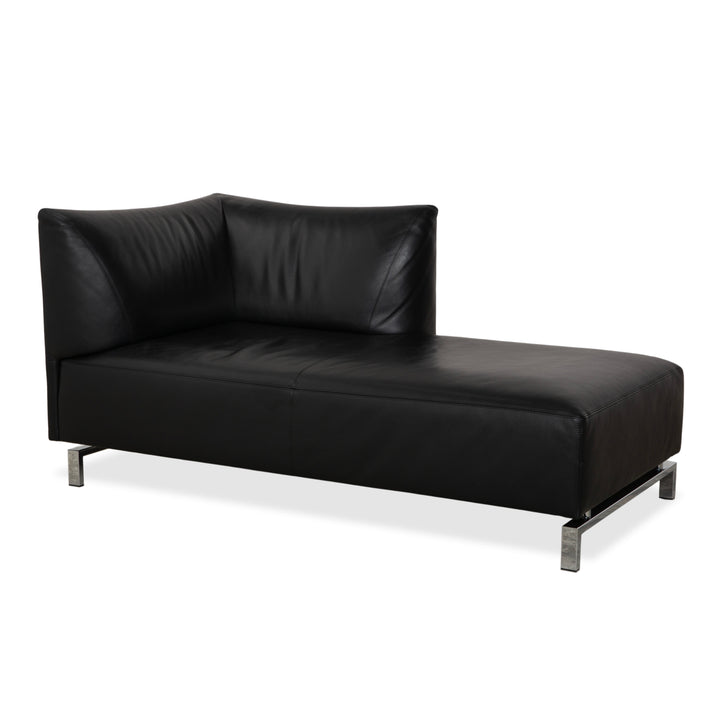 Fauteuil suspendu Cube en cuir noir à trois points