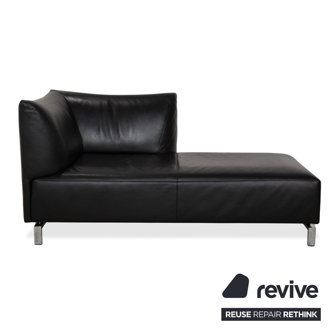 Fauteuil suspendu Cube en cuir noir à trois points