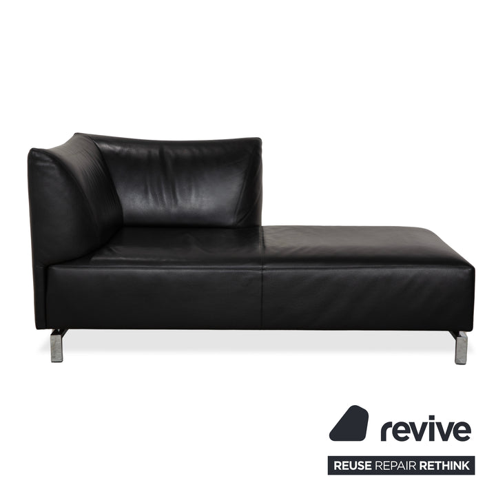 Fauteuil suspendu Cube en cuir noir à trois points