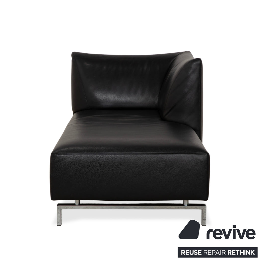 Fauteuil suspendu Cube en cuir noir à trois points