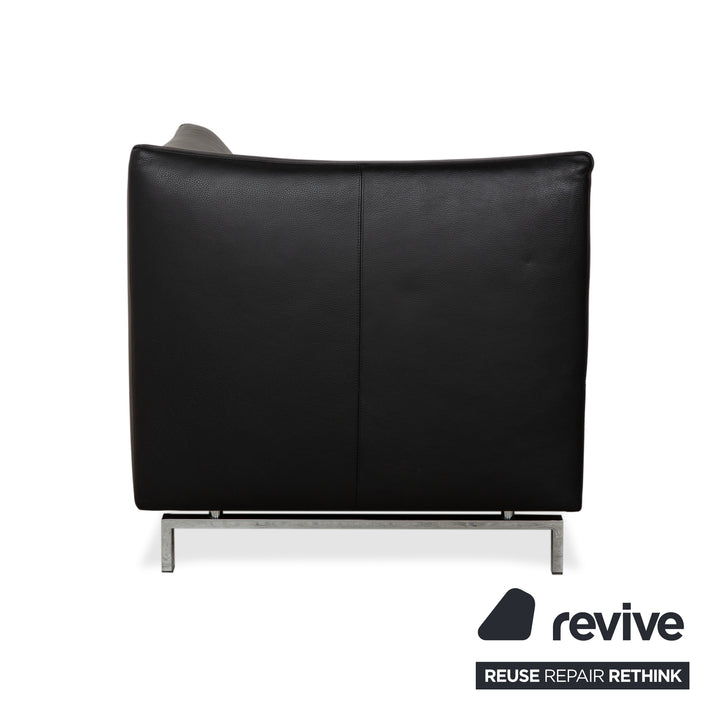 Fauteuil suspendu Cube en cuir noir à trois points