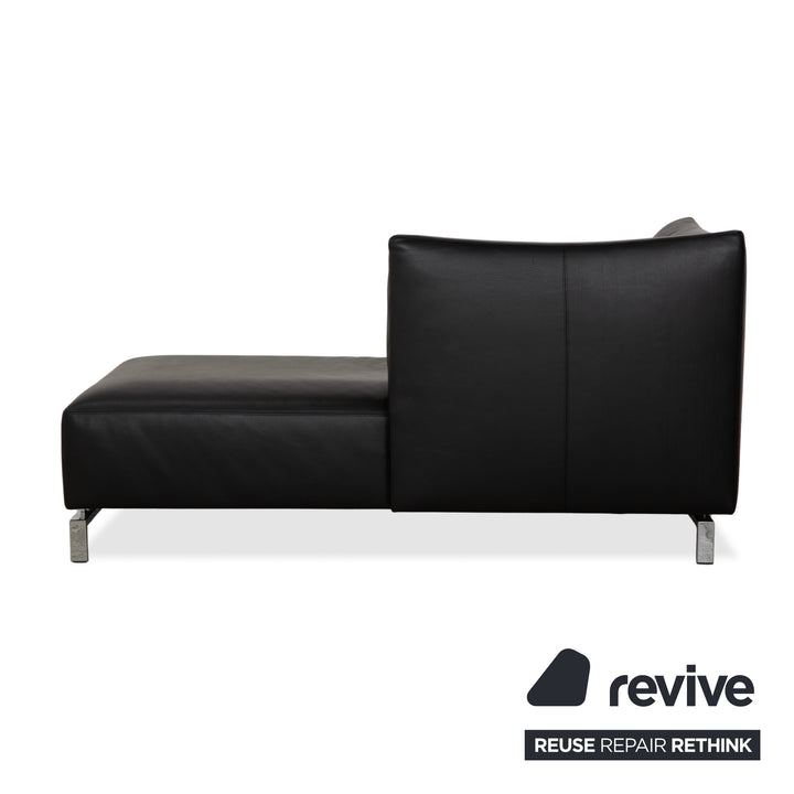 Fauteuil suspendu Cube en cuir noir à trois points