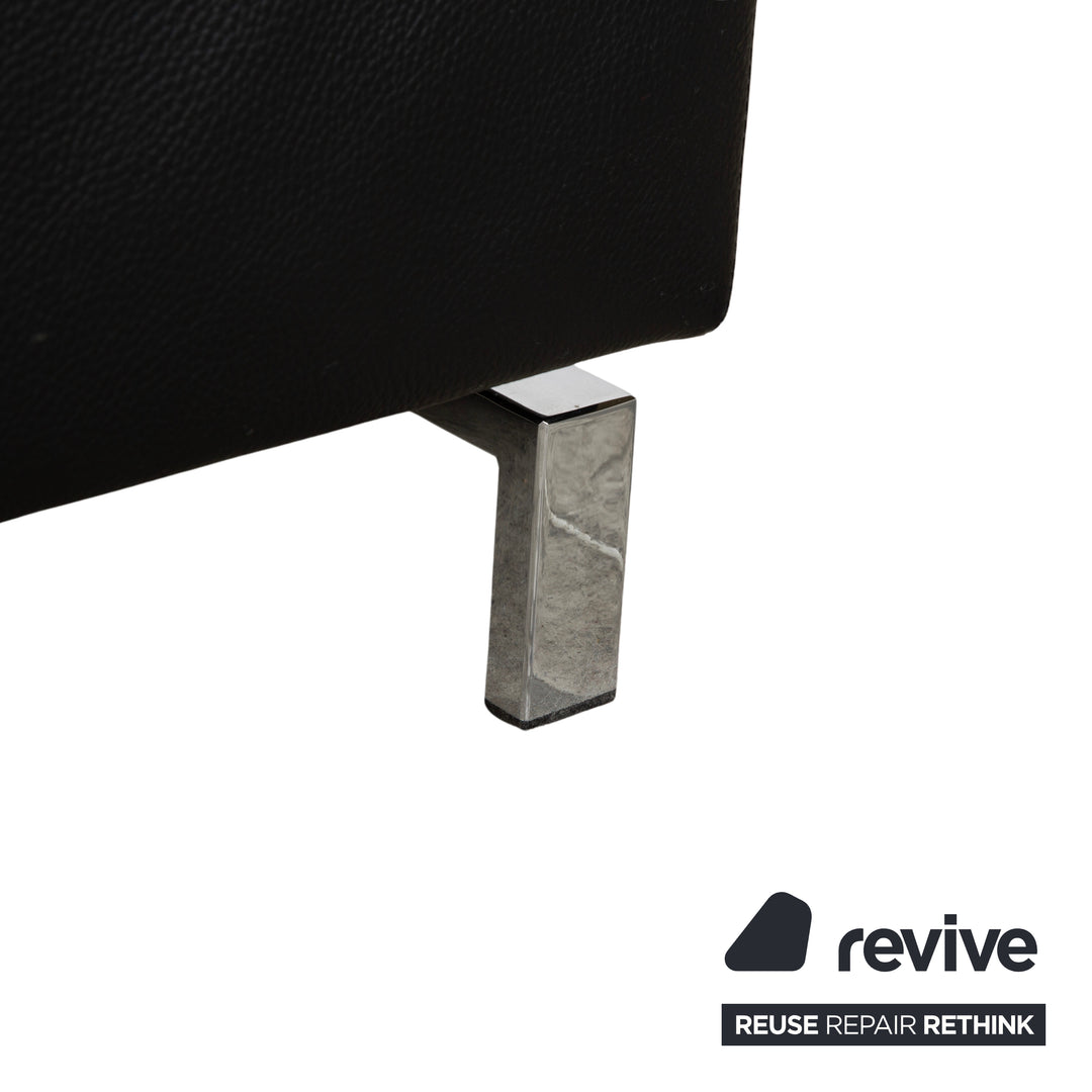 Fauteuil suspendu Cube en cuir noir à trois points