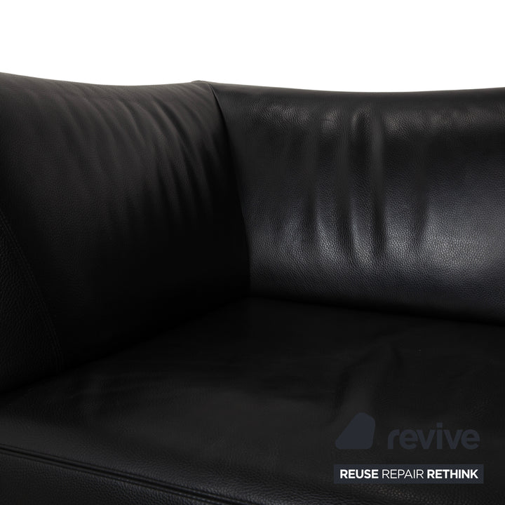 Fauteuil suspendu Cube en cuir noir à trois points