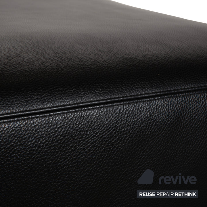 Dreipunkt Cube Leder Liege Schwarz