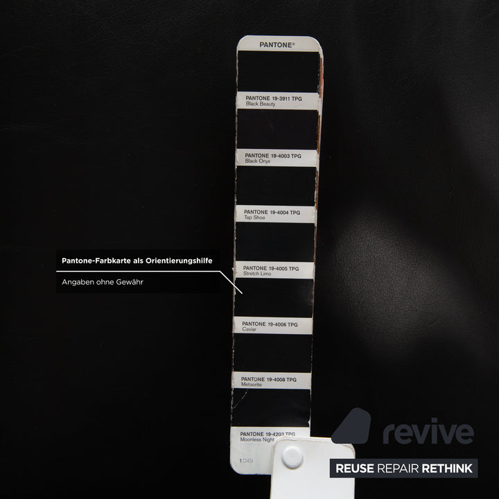 Canapé deux places Scala en cuir noir à trois points