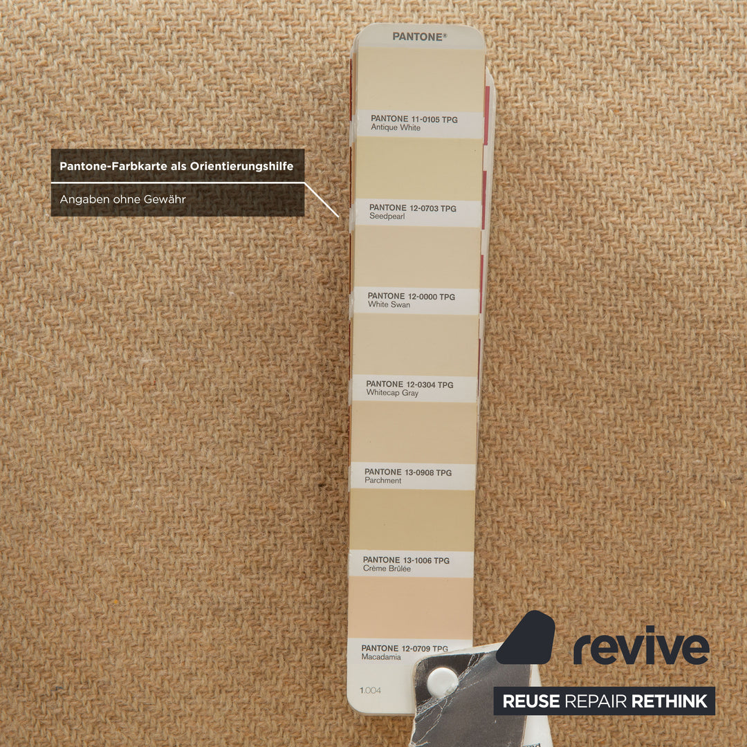 Dyrlund Sessel Holz Stoff Braun Beige Mid Century