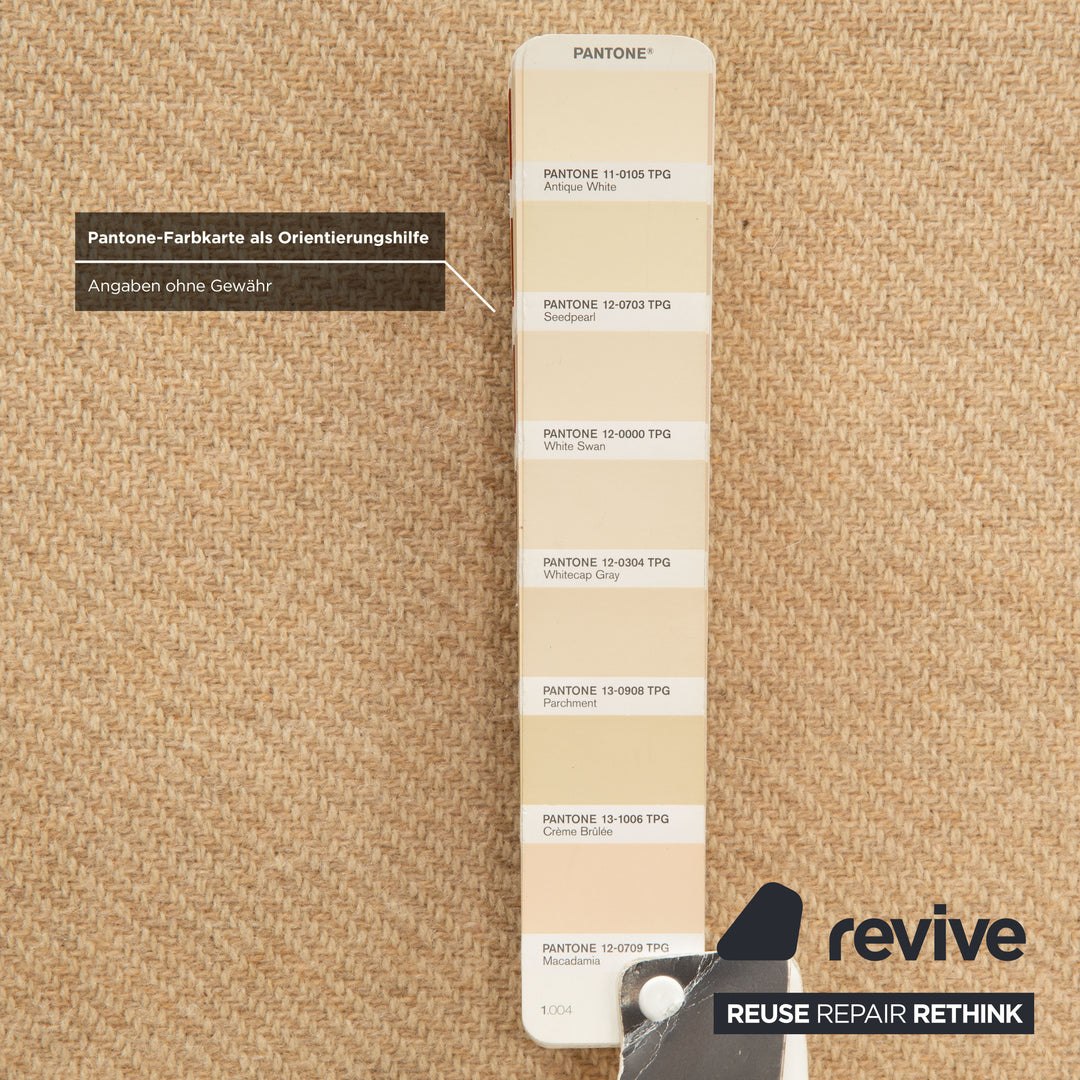 Dyrlund Zweisitzer Holz Stoff Braun Beige Mid Century