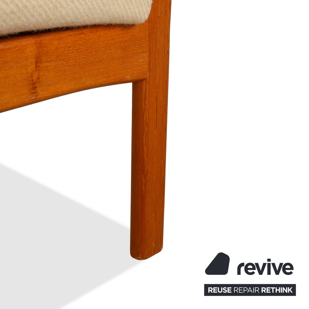Dyrlund Zweisitzer Holz Stoff Braun Beige Mid Century