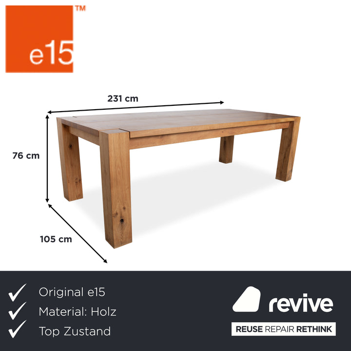 e15 Bigfoot Solid Wood Dining Table Brown Dining Room