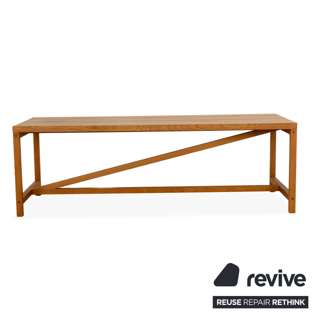 e15 TA21 Square Wooden Dining Table Brown 230 x 95 Oak