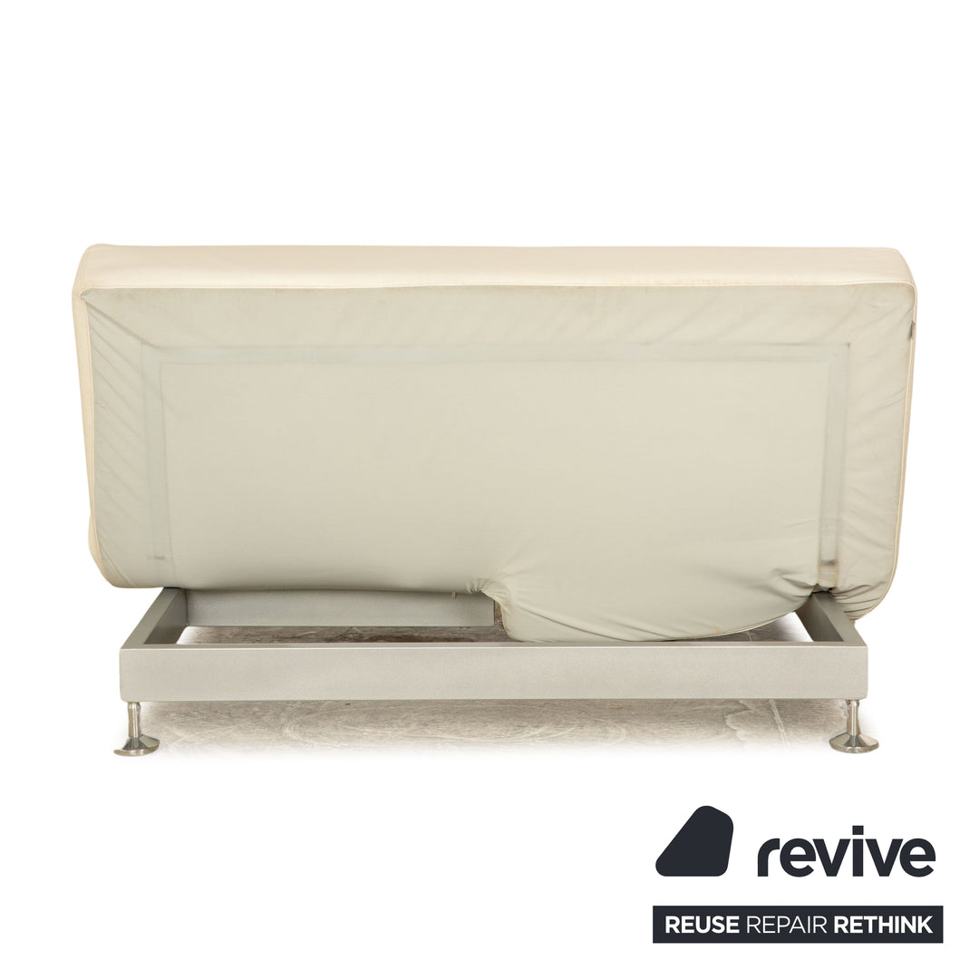 Edra Damier læder to-personers creme sofa sofa manuel funktion sovefunktion