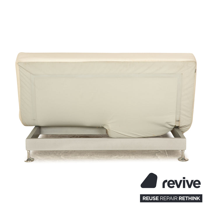 Edra Damier læder to-personers creme sofa sofa manuel funktion sovefunktion